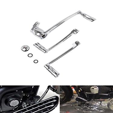 Imagem de HCmotorku Kit de pedais de alavanca de câmbio de freio para motocicleta, adequado para Harley Touring Road King Road Glide Street Glide Electra Glide Trike 2014-2023 Chrome