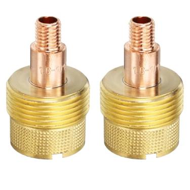 Imagem de HARFINGTON 2 peças de corpo de pinça de lente a gás 45v116S kit de consumíveis de tocha de soldagem 1/40.6 cm para tocha de soldagem TIG série WP-17/18/26