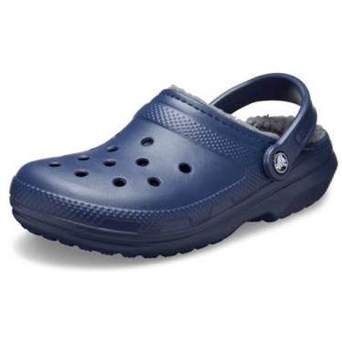 Imagem de CROCS Sandália Classic Lined, Adulto Unissex, Navy/Charcoal, 40
