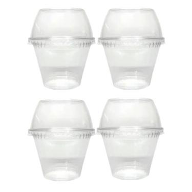 Imagem de 50 Un Copo C/ Tampa Bolha 250ml Cristal G677 Galvanotek - Blook