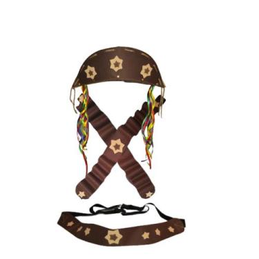 Imagem de Kit Maria Bonita Lampião infantil 3 até 7 anos São João Festa Junina -