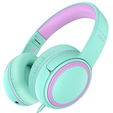 Imagem de JOMILIN Fones de Ouvido Intra-Auriculares A10 com Microfone, Fones de Ouvido Estéreo Dobráveis Leves com Cabo Sem Emaranhado de 1,5 M, Fones de Ouvido Portáteis com Fio para Smartphone Tablet Computad