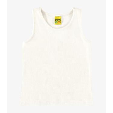 Imagem de Regata Infantil Feminina em Ribana Rovi Kids Bege - Rovitex Kids Básic