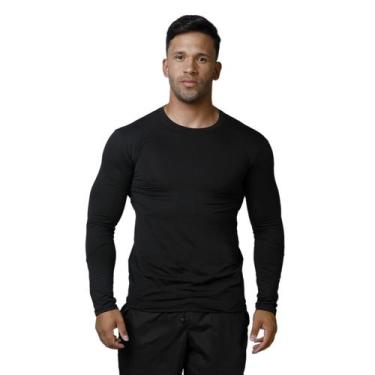 Imagem de Camiseta Térmica de Manga Longa UV+50 Slim Fit Unissex para Moda Praia