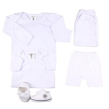 Imagem de Roupa Bebe Social Menino Menina Batizado Festa Casamento 5 pecas - Bat