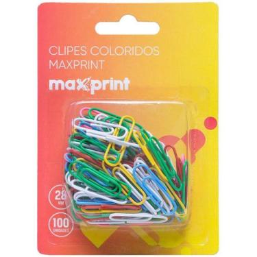 Imagem de Clips Coloridos Maxprint 6 Cores - 100 Unidades
