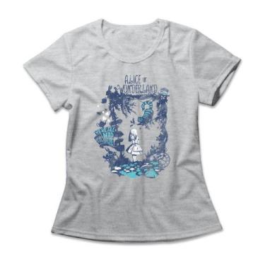 Imagem de Camiseta Feminina Alice No País Das Maravilhas - Studio Geek, M, Mescl