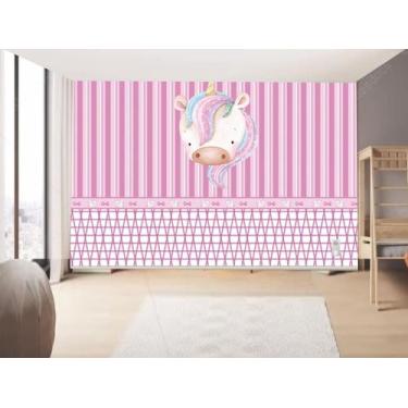 Imagem de Papel de Parede Infantil Unicornio  (folha med. 90x300 cm) - Decor Ati