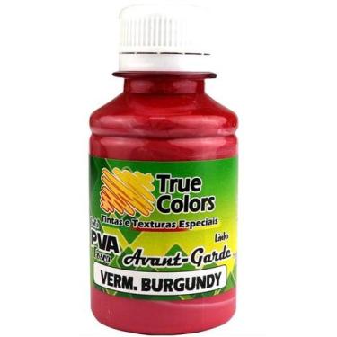 Imagem de Tinta Pva Fosco Cores Escuras 100ml True Colors, VERMELHO BURGUNDY
