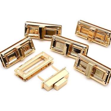 Imagem de Fecho de Metal - 6 Unidades - CÍRCULO, DOURADO