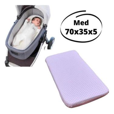 Imagem de Colchonete Para Carrinho De Bebê Moises Universal - ZIG ZAG ROSA - CLI