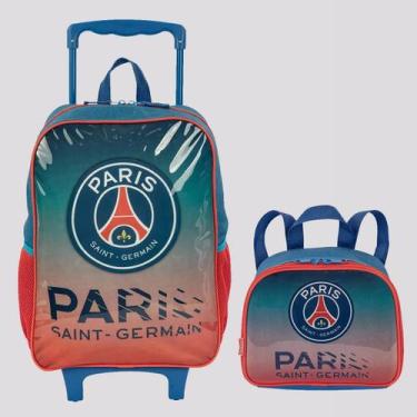 Imagem de Kit Mochila + Lancheira PSG Azul - Sestini, Único