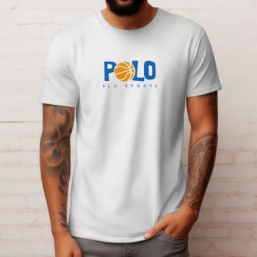 Imagem de Camisa Camiseta Masculina Polo Blu Casual Estampada em Algodão do P ao