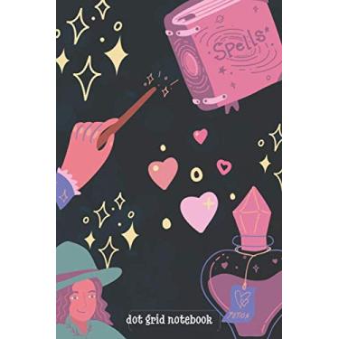 Imagem de Dot Grid Notebook: 6 x 9 inch size journal (eu A5 approx) - 110 pages - dotted paper - Great for taking notes, journaling, drawing, use it as bullet ... notebook - Cute love spell potion cover