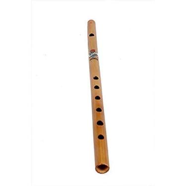 Imagem de Flauta de bambu tradicional indiana Bansuri G SCALE, CHAVE 43 cm