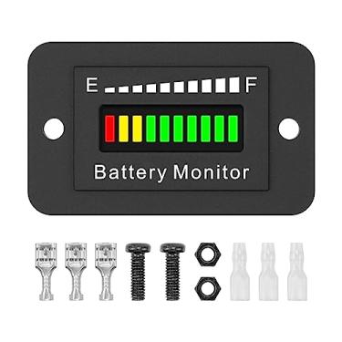 Imagem de JDIAG 12V 24V 36V 48V 60V 72V Medidor De Monitor De Bateria, Indicador De Tensão De Capacidade De Bateria Led À Prova D'Água Medidor De Medidor De Bateria De Ácido E Lítio Para Carrinho De Golfe Ezgo