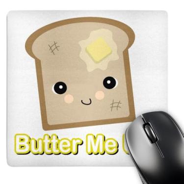 Imagem de 3dRose LLC Mouse pad 20,3 x 20,3 x 0,63 cm, linda torrada Kawaii Butter Me Up (mp_102689_1)