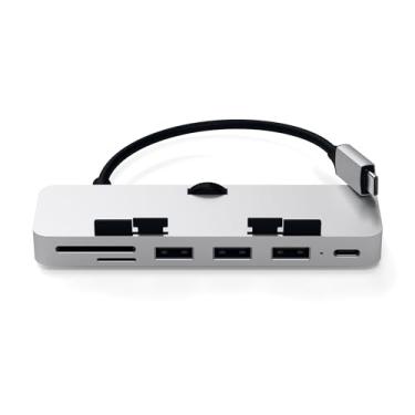 Imagem de Satechi Hub Pro Tipo-C de Alumínio com Porta de Dados USB-C, Dados USB-A 3.0, Leitor de Cartões Micro/SD - Para 2020/2019 iMac & iMac Pro. Não compatível com 2021 iMac M1 (Prata)