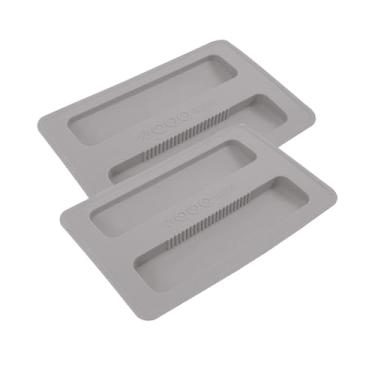 Imagem de Qancesd 2 pacotes de capa para torradeira, 2 fatias, torradeira, silicone, tampa para máquina de pão, acessórios para fazer pão (cinza)