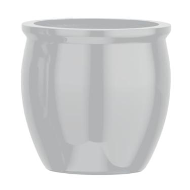 Imagem de Vaso Vietnamita Fibra De Vidro Caribe M 38cm Decorativo (Cinza Claro)