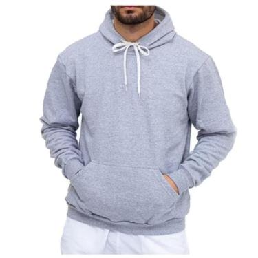 Imagem de Blusa Moletom Com Capuz Flanelado Liso Sem Estampa - Kesdey confeccoes