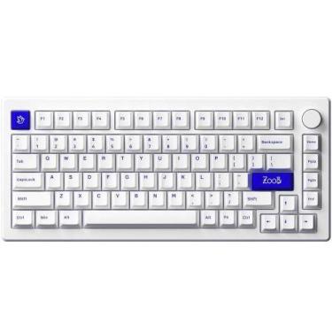 Imagem de Teclado Gamer Mecanico Akko MOD007B PC RGB 75% Hot Swap, branco