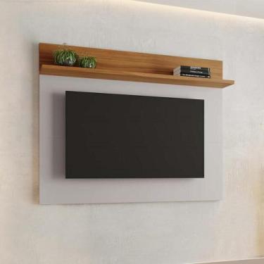 Imagem de Painel Home Suspenso Para TV Até 50 Polegadas 1 Prateleira Sala de Est