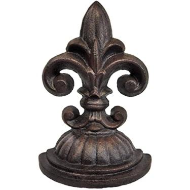 Imagem de Lulu Decor, Escultura Fleur De Lis, parador de porta, 900 g, tampa de porta (preto antigo)