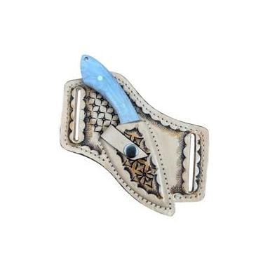 Imagem de Faca Campeira Inox Canivete Personalizada Bainha de Luxo (Branca)