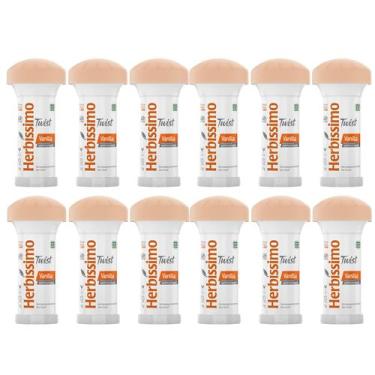 Imagem de Kit 12 Desodorante Twist Creme Vanilla Herbíssimo 45G - Dana - Dana Co