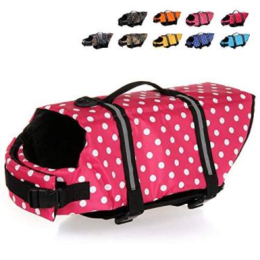 Imagem de HAOCOO colete salva-vidas para cachorro com listras reflexivas/cinto ajustável para cãesHAOCOO X-Small Life Jacket10