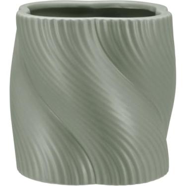 Imagem de CACHEPÔ VASO DECORATIVO PLANTA HOME&CO CERÂMICA 12x11x11cm CINZA