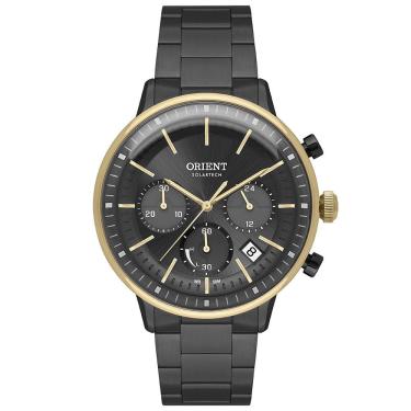 Imagem de Relógio ORIENT solar cronógrafo preto prata MTSSC047 G1PX
