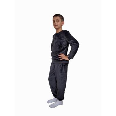Imagem de Pijama Fleece infantil - Super Estilo, Preto, 2