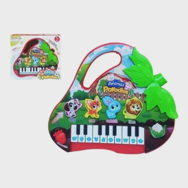 Imagem de Brinquedo Piano Teclado Infantil Bichos Musical Moranguinho