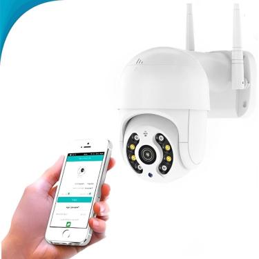 Imagem de Câmera 360 Wifi Hd Branca Externa Prova Dágua