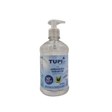 Imagem de Álcool Gel Antisséptico Hidratante para Mãos com Aloe Vera 70º INPM 440g Tupi