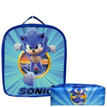 Imagem de Kit Lancheira Térmica Infantil Masculina Menino+ Estojo Grande - RDM, 