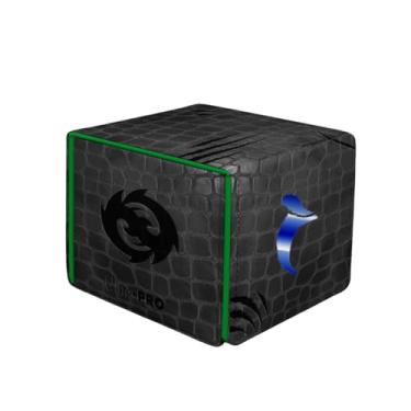 Imagem de Ultra Pro - Tarkir Dragonstorm Teval, Arbiter of Virtue Premium Alcove Edge Deck Box for Magic: The Gathering | Caixa de baralho premium design de escama de dragão fecho magnético para armazenamento