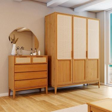 Imagem de Cômoda 5 Gavetas Madeira Maciça Viena Mel