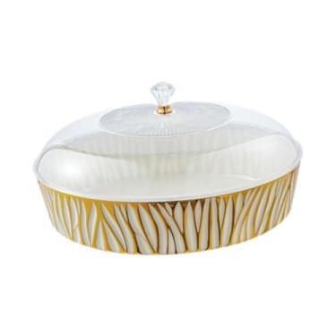 Imagem de IEUDNS Serviço de bandeja de bandeja de bandeja de travessa de prato de prato organizador com tampa para guloseimas de biscoitos vegetarianos Eventos de, 305cmx305cmx155cm