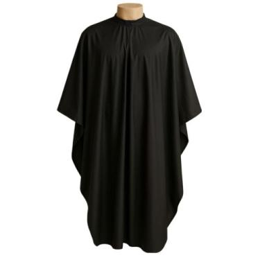 Imagem de Capa De Corte Microfibra Gigante Para Barbeiro Preta 1,80 Cm - Sem Mar