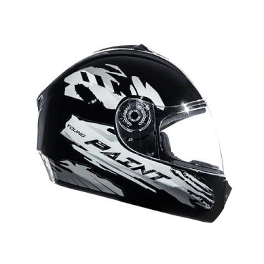 Imagem de Fly Capacete Fechado Moto Young HG Paint Preto/Prata 52