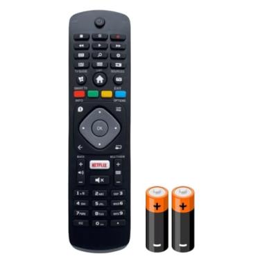 Imagem de Controle Remoto Compatível com Tv Philips Smart 4K Lcd Led, com Pilhas Integradas