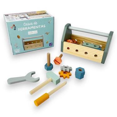 Imagem de Brinquedo Caixa de Ferramentas Madeira Montessori Didático - Toy Mix