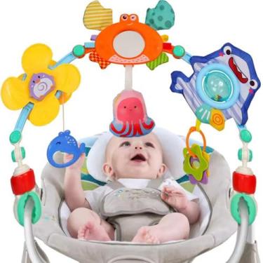 Imagem de Brinquedo sensorial Chocalho interativo multifunciaonl carrinho de beb