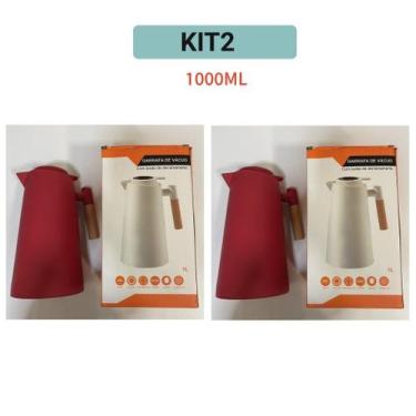 Imagem de Garrafa Térmica de água 1 Litro Com Termômetro Led Para Chás / Café De