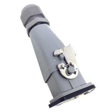 Imagem de Tomada Conector Heavy Duty 4+1 (5Pinos) Reto Com Base De Fixação De Pé