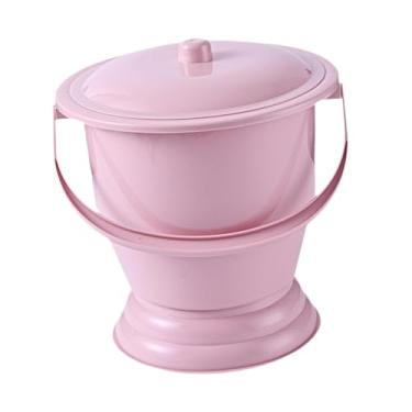 Imagem de Zialofi Spittoon urinol com tampa, vaso sanitário de urinol, urinol noturno, pee de xixi, panela de câmara para crianças adultos crianças em casa, Rosa