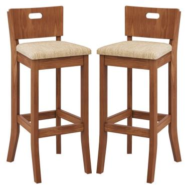 Imagem de Kit 2 Banquetas Decorativas Sala de Jantar Dora Com Estofado